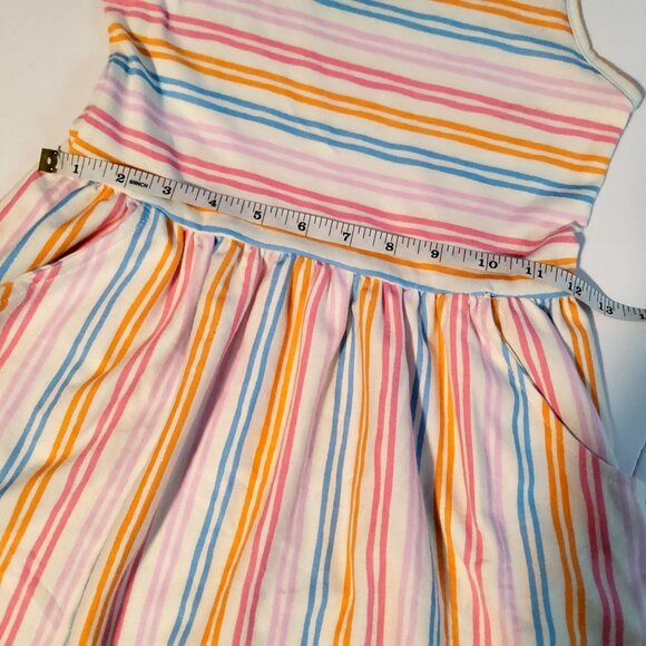 Cat & Jack Girls Striped Sleeveless Dress S 6/7 Convenient pockets for storage - Picture 5 of 6